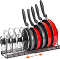 Pot Rack Organizer -Expandable Pot and Pan Organizer by ROOHUA