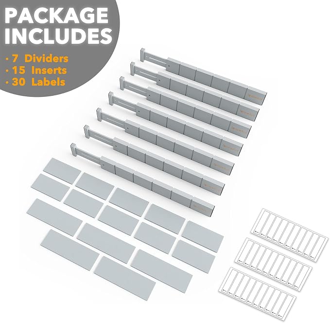 SpaceAid Bamboo Drawer Dividers - Image 7