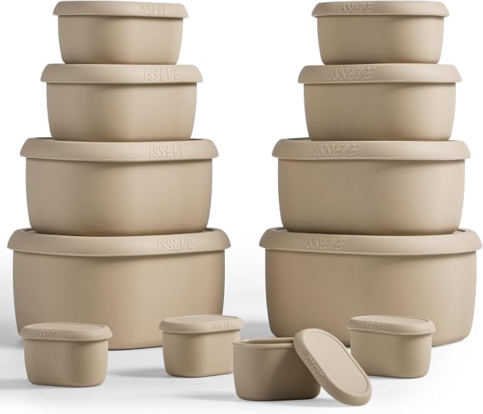 ISSEVE 12Pcs/Set Nesting Silicone Food Storage Containers by ISSEVE
