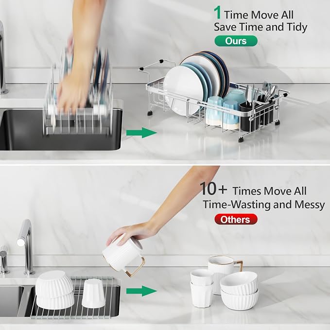 GSlife Small Sink Dish Drying Rack - Image 7