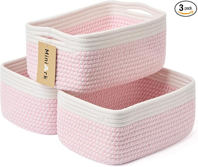 MiniArk Small Storage Baskets for Organizing | Closet Organizer Bins | Shelf by MiniArkStorageBasketsHome