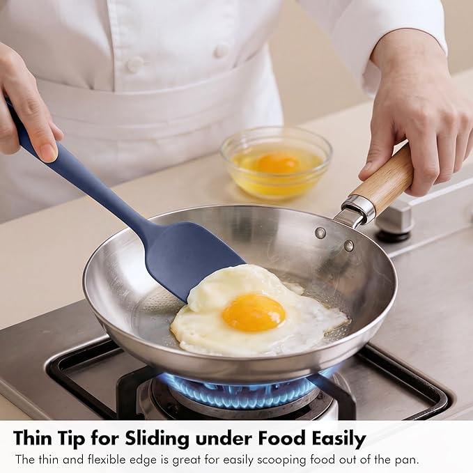 Silicone Spoonula Set: 600ºF Heat Resistant Food Grade Cooking Baking Utensils - Image 6