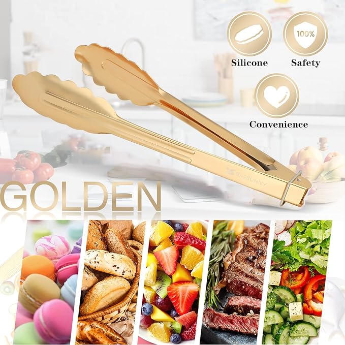 MSY BIGSUNNY 9 Inch Kitchen Food Tongs - Image 6