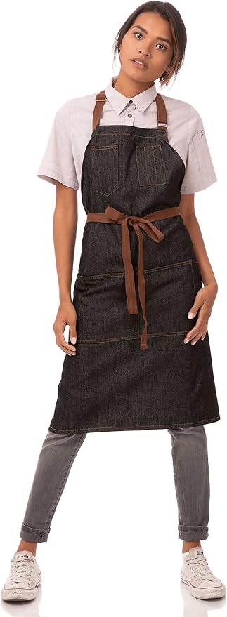 Chef Works Unisex Memphis Bib Apron - Image 4