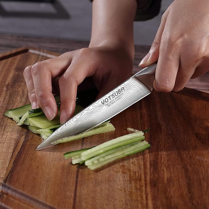 YOTSUBA Japanese Utility Knife, 5 Inch Petty Kitchen Knife, Forged High Carbon - Image 2