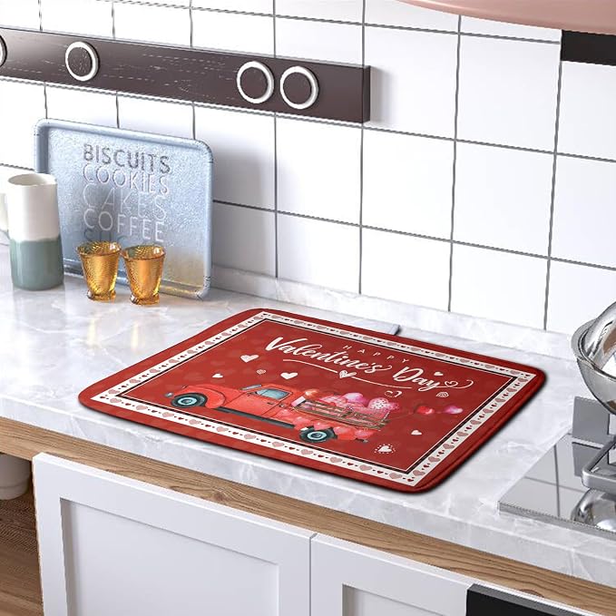 Happy Valentine's Day Dish Drying Mat - Image 5