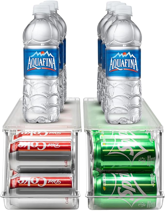 Sorbus Soda Can Organizer for Refrigerator Stackable Can Holder Dispenser - Image 7