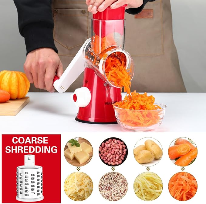 Cambom Rotary Cheese Grater Hand Crank Cheese Shredder - Image 2