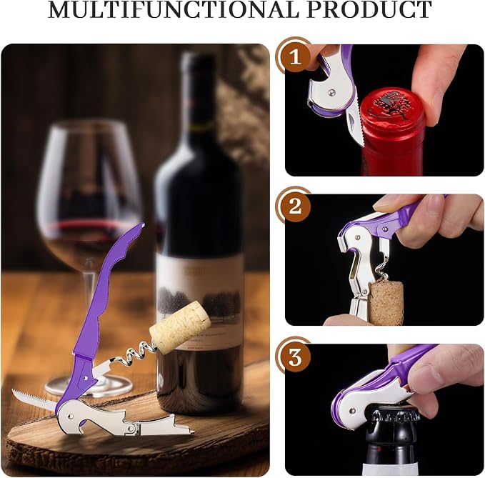 HYZ 2-Pack Wine Opener Waiter Corkscrew, Professional Wine Key - Image 5