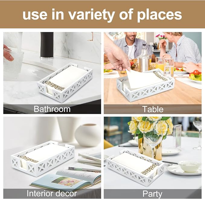 Guest Towel Holder Tray for Bathroom Napkin Holder Modern Disposable Hand Towel - Image 3