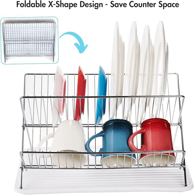 Youeon Foldable Dish Drying Rack - Image 6