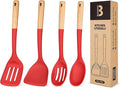 Silicone Cooking Utensils Set, Perfectly Angled by BADIANO