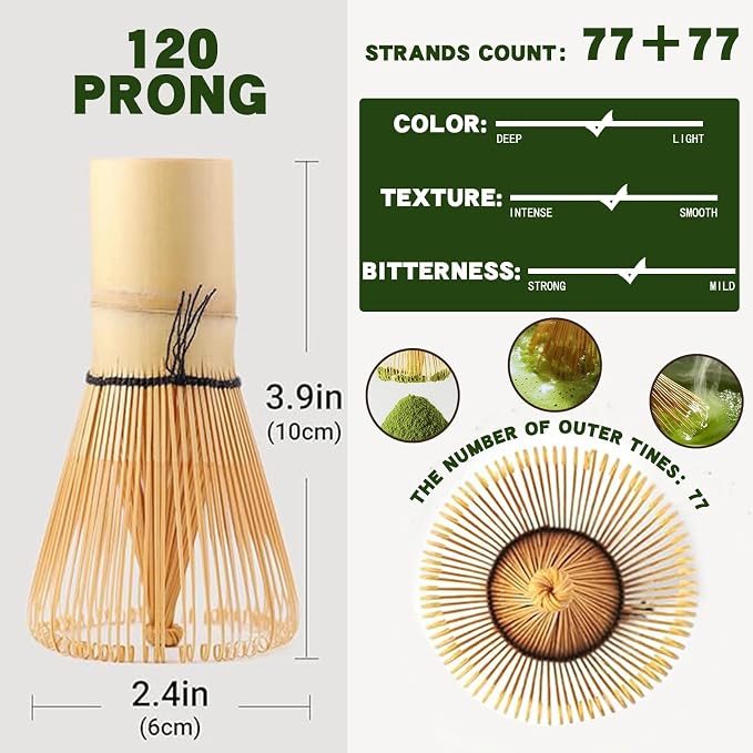 Clay&Fire Matcha Whisk, 2 Pack Handcrafted Bamboo Whisk - Image 2