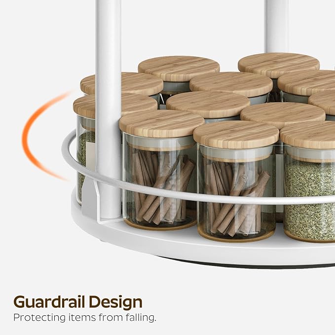 YATINEY Lazy Susan Organizer, Rotating Spice Rack, 3 Tier Spice Turntable - Image 4
