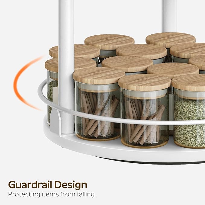 YATINEY Spice Rack, 3-Tier Turntable Organizer - Image 4