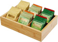 Wood Tea Bag Organizer with 6 Slots – Tea Bag Holder and Tea Organizer by VOCMUGY