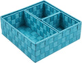 Posprica Woven Storage Baskets for Organizing, Small Black Baskets Cube Bin by Posprica