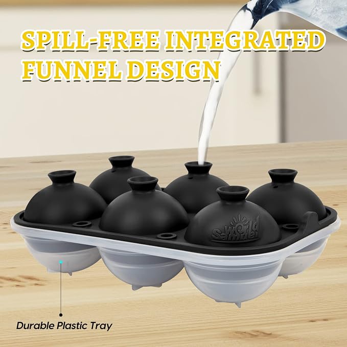 Samuelworld Premium Ice Tray Combo, Large Ice Sphere Maker & Giant Ice Cube - Image 2