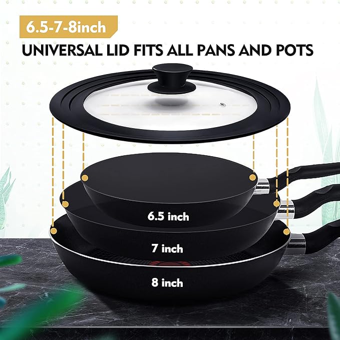 Ydeapi Universal Lid for Pots, Pans and Skillets, Pot Lid - Image 3