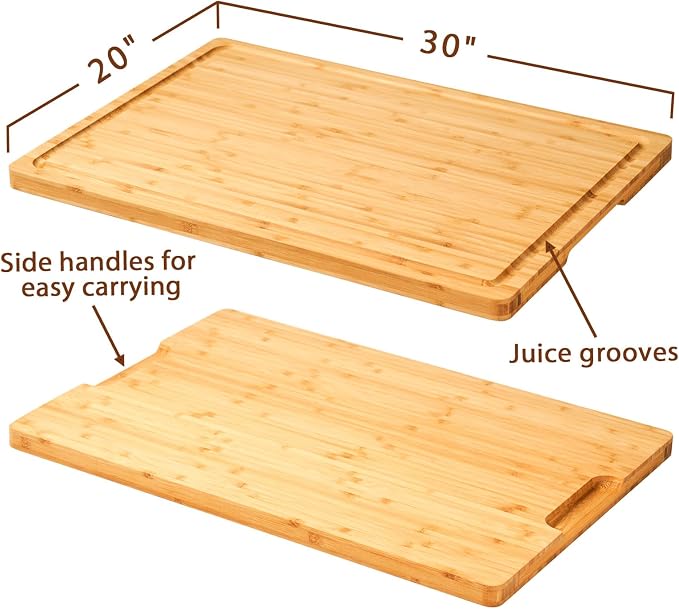 Allsum 30x20" Bamboo Cutting Board - Image 7