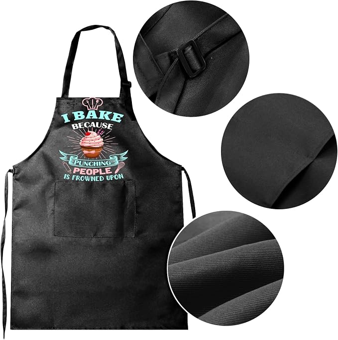 Baking Apron for Women I Baking Because People Is Frowned Aprons Gifts for Men - Image 5