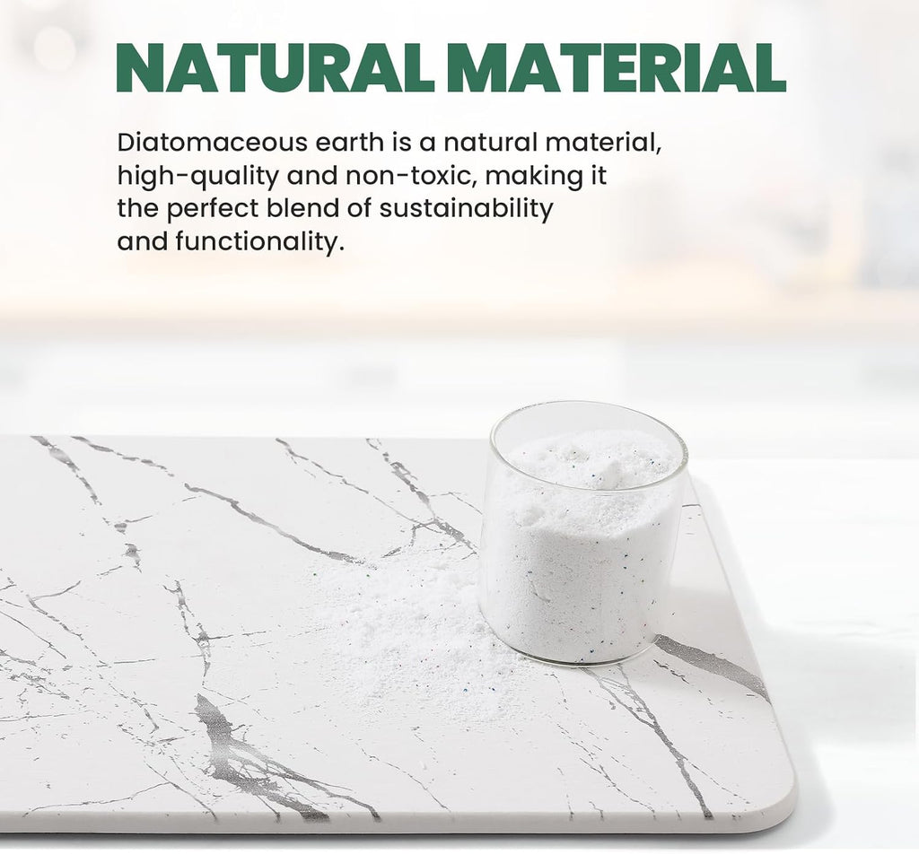 WALL 2 Pack Quick Dry Stone Drying Mat for Kitchen Counter