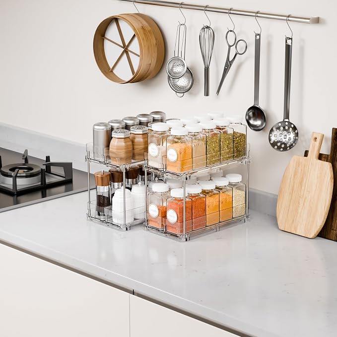 Yieach 2 Tier Sliding Spice Racks - Image 8