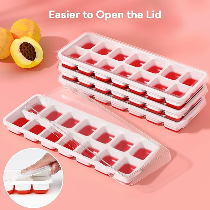 Ice Cube Trays 4 Pack, Airabc Silicone Ice Cube Trays - Image 6
