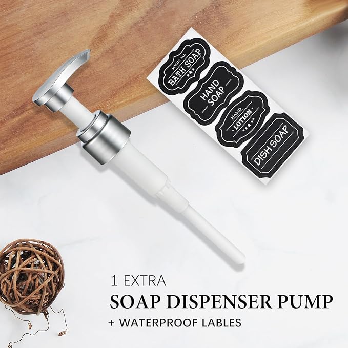 Amolliar Plastic Mason Jar Soap Dispenser - Image 3