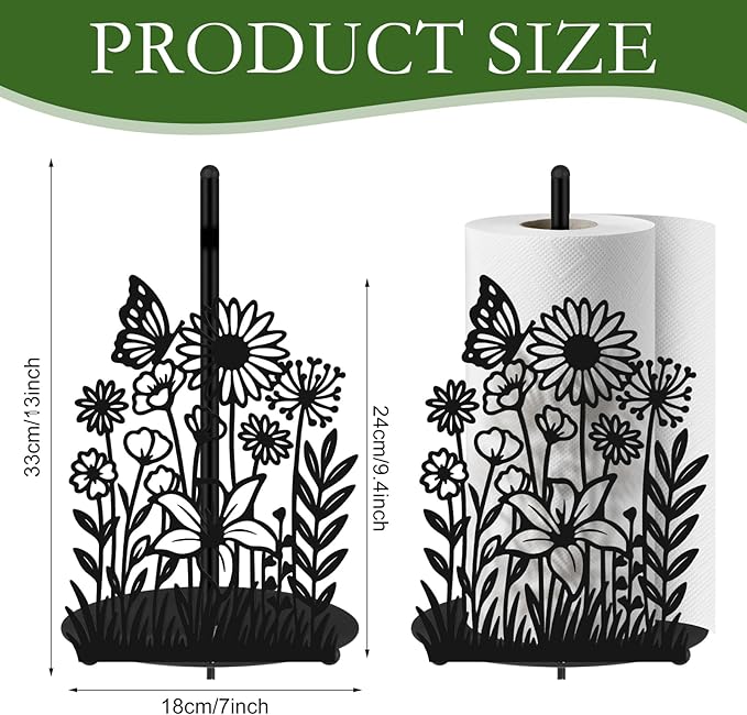 Wildflower Kitchen Countertop Paper Towel Holder Decorative Paper Towel Holder - Image 2