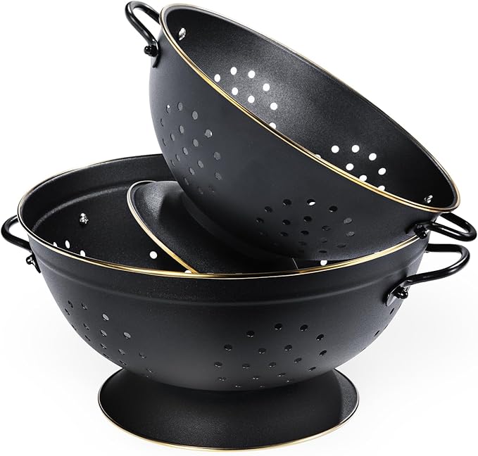 Metal Colander Set of 2, Strainer Basket by Unknown