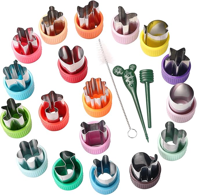Vegetable Cutter Shapes Set Mini Sizes Cookie Cutters Set Fruit Cookie Pastry by LAXIZAR