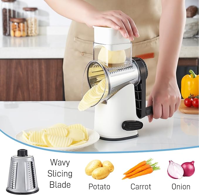 VEKAYA Rotary Cheese Grater Hand Crank - Image 5