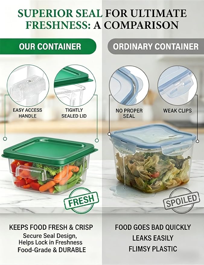 4 Pack 2QT Food Storage Containers - Image 8