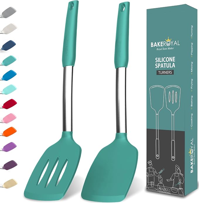 BakeRoyal Silicone Spatula Set by BAKEROYAL