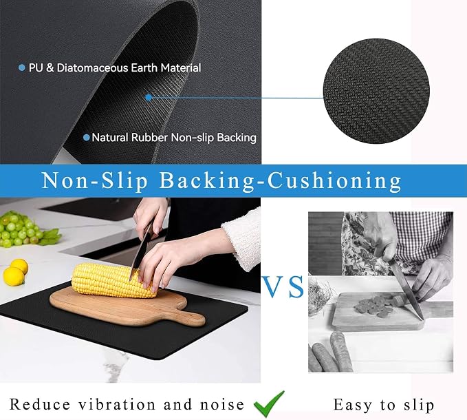Dish Drying Mat for Kitchen Counter, Drying Mat for Dish Rack, Absorbent Hide - Image 6