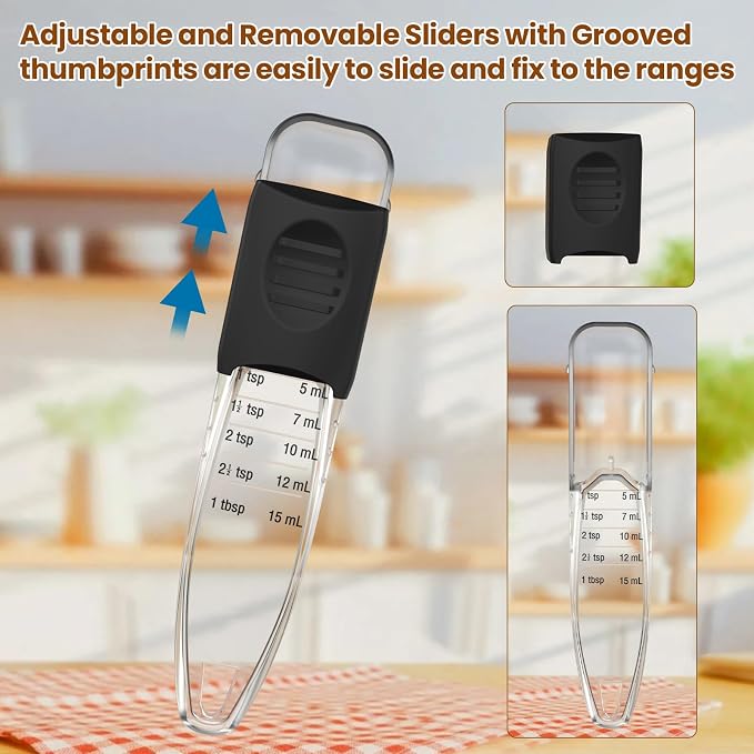 Professional Adjustable Measuring Spoons Set of 2#2258, Fits in Spice Jars - Image 4