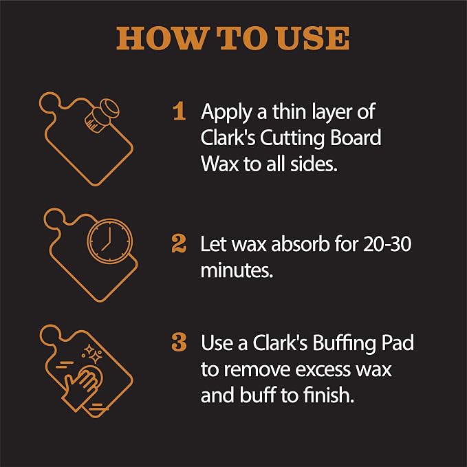 CLARK'S Cutting Board Oil And Wax Kit - Image 8