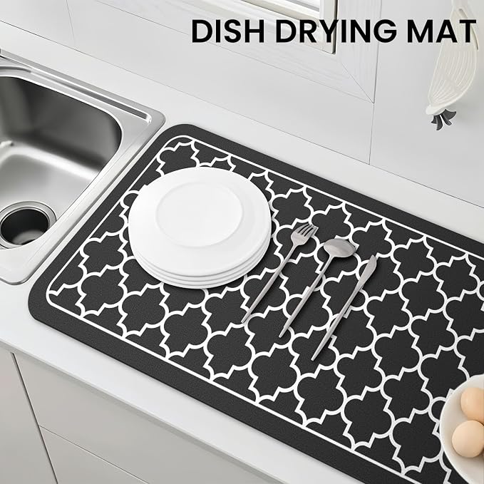 WISELIFE Dish Drying Mat Super Absorbent Drying Mat Large Dish Drying Mats - Image 7