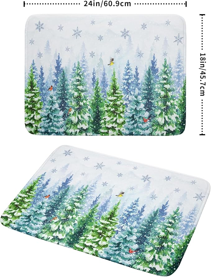 Winter Forest Dish Drying Mats - Image 2