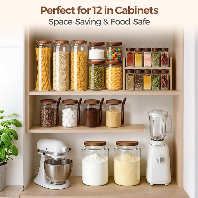 ComSaf 3Pcs Airtight Glass Pasta Storage Containers - Image 5