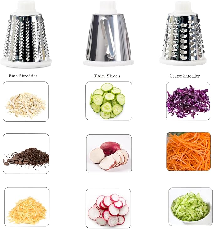 Dachenus Cheese Grater Rotary Cheese Grater, Versatile Cheese Shredder - Image 3