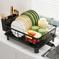 Dish Drainer Rack with Drip Tray, Sink Dish Drainer with Drainage Spout by Unknown