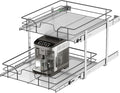 2-Tier Pull Out Cabinet Organizer, Soft Close Cabinet Slide Out Shelves by livethewayyoulike