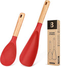 Cooking Spoon and Rice Scooper for Nonstick Cookwares, Wood Handle Spoon for by BADIANO