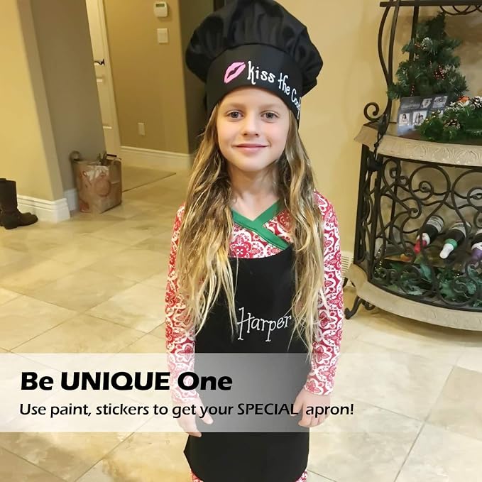 Novelty Place Kid's Apron with Chef Hat Set - Image 5