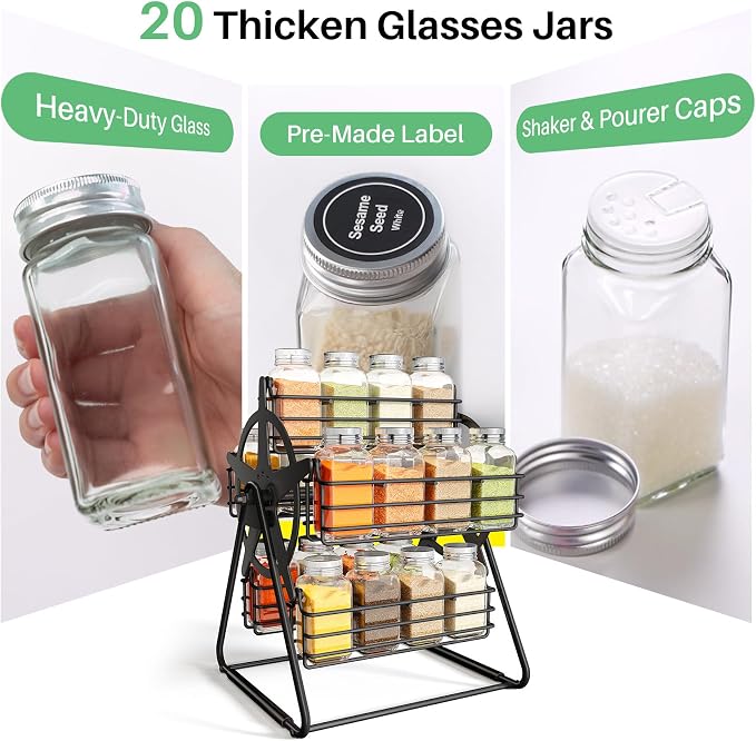 Rotating Spice Rack Organizer for Large Cabinets Kitchen Countertop - Image 7