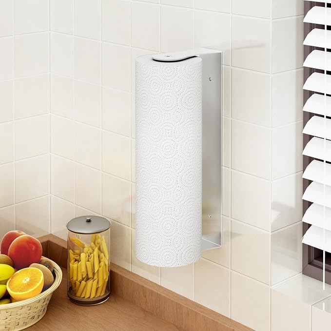 Paper Towel Holder Under Cabinet, Wall Mount Paper Towel Holder - Image 8