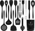 Silicone Kitchen Utensils Set 15PC Cooking Utensils Set, Heat Resistant Kitchen by CQKEDMA
