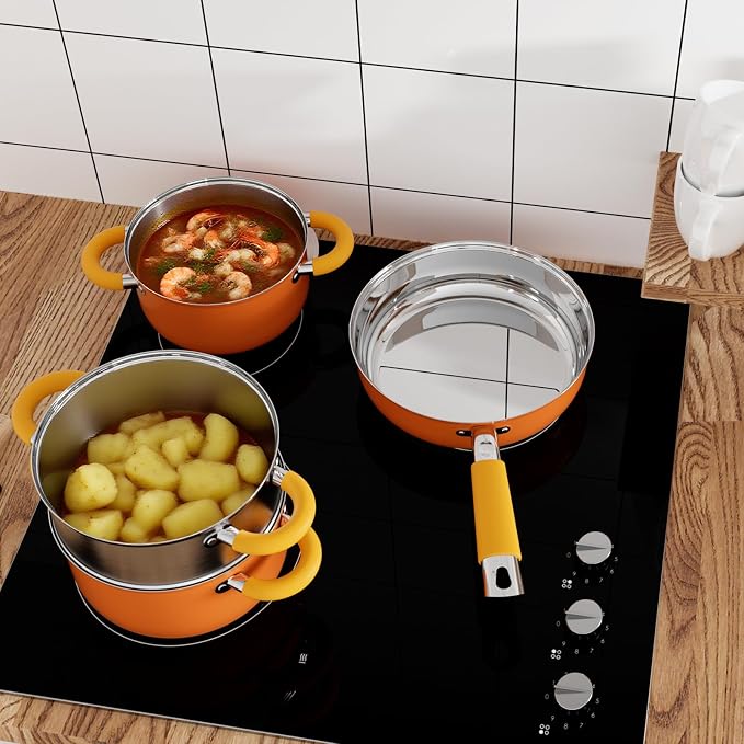 Stainless Steel Pots and Pans Set 6 Piece, 4 3 QT Pot - Image 6
